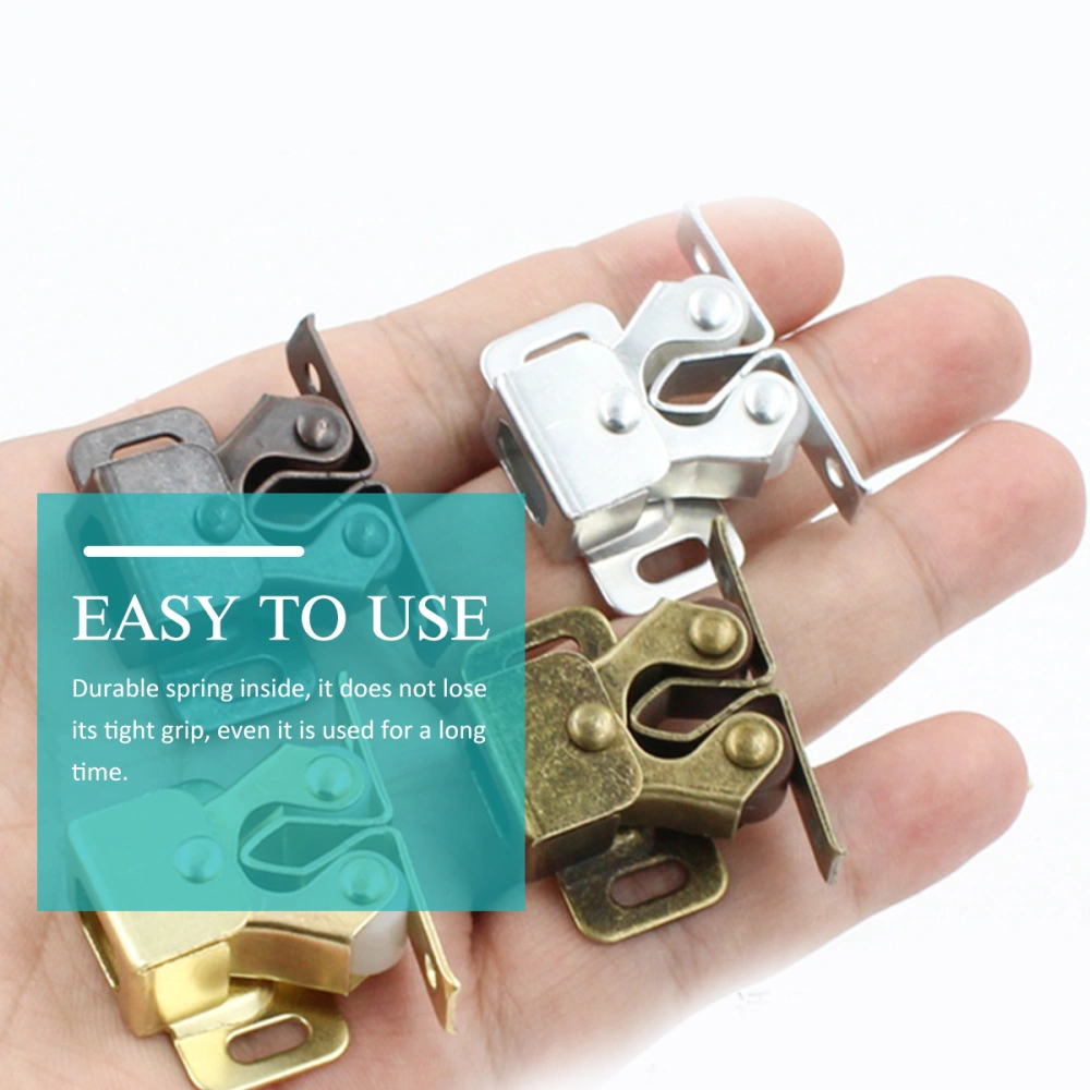 12pcs Cabinet Door Latch Heavy Duty Hardwares Roller Catch Double Roller Catch