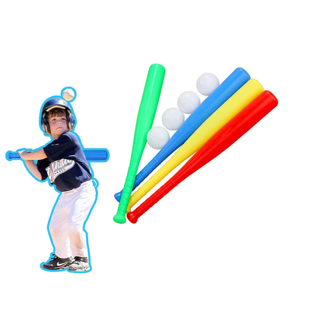 1 Set Plastic Baseball Set Best Sports Baseball Set Toy Kit Educational Toys for Toddlers (Random Color, 3pcs Bats+3pcs Baseballs )