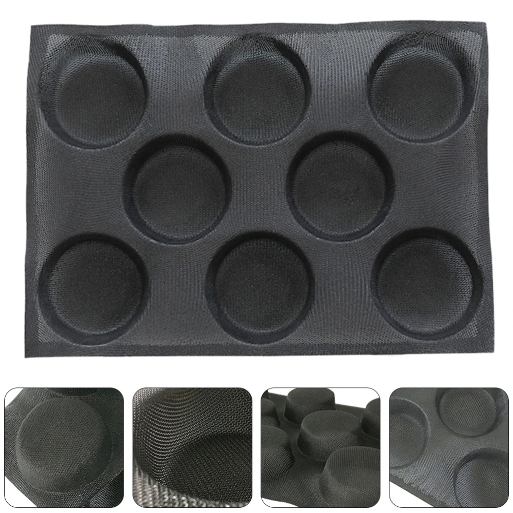 1 Pc Silicone DIY Mold Non-stick Safe Bun Mold Healthy Bread Pan (Black)