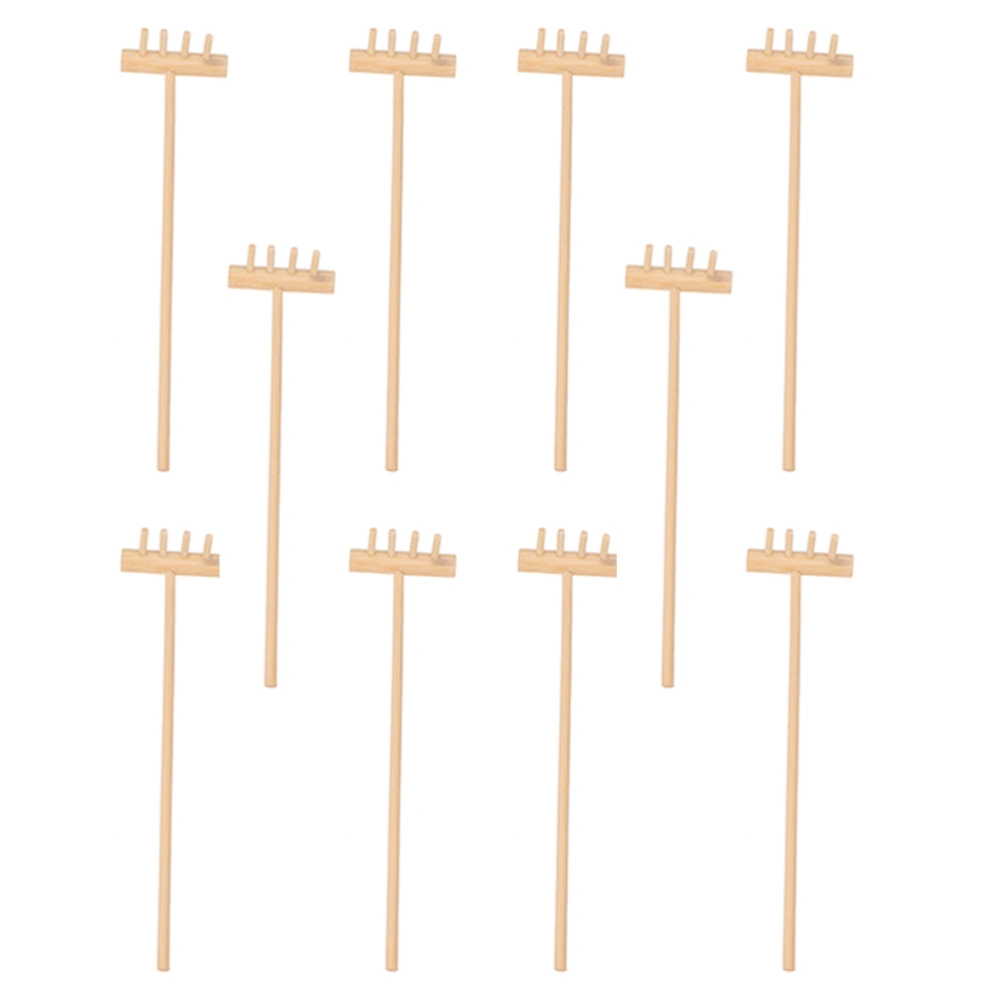 10pcs Unique Zen Garden Rake Durable Bamboo Tea Art Garden Sandbox Tools