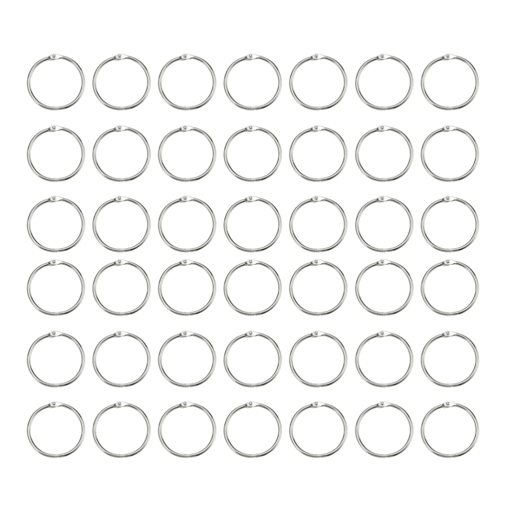 100Pcs Loose-Leaf Connective Rings DIY Opening Connective Hoops Binding Rings (Inner Diameter 25mm Outer Diameter 30mm)