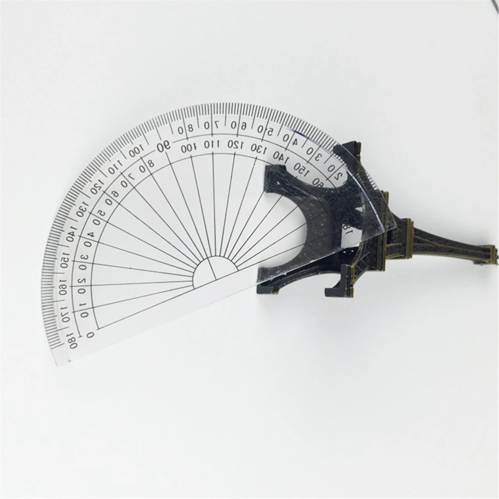 20 Pcs 4 Inch 10cm Plastic 180 Degrees Protractor for Angle Measurement School/Office/Student Math (Transparent)