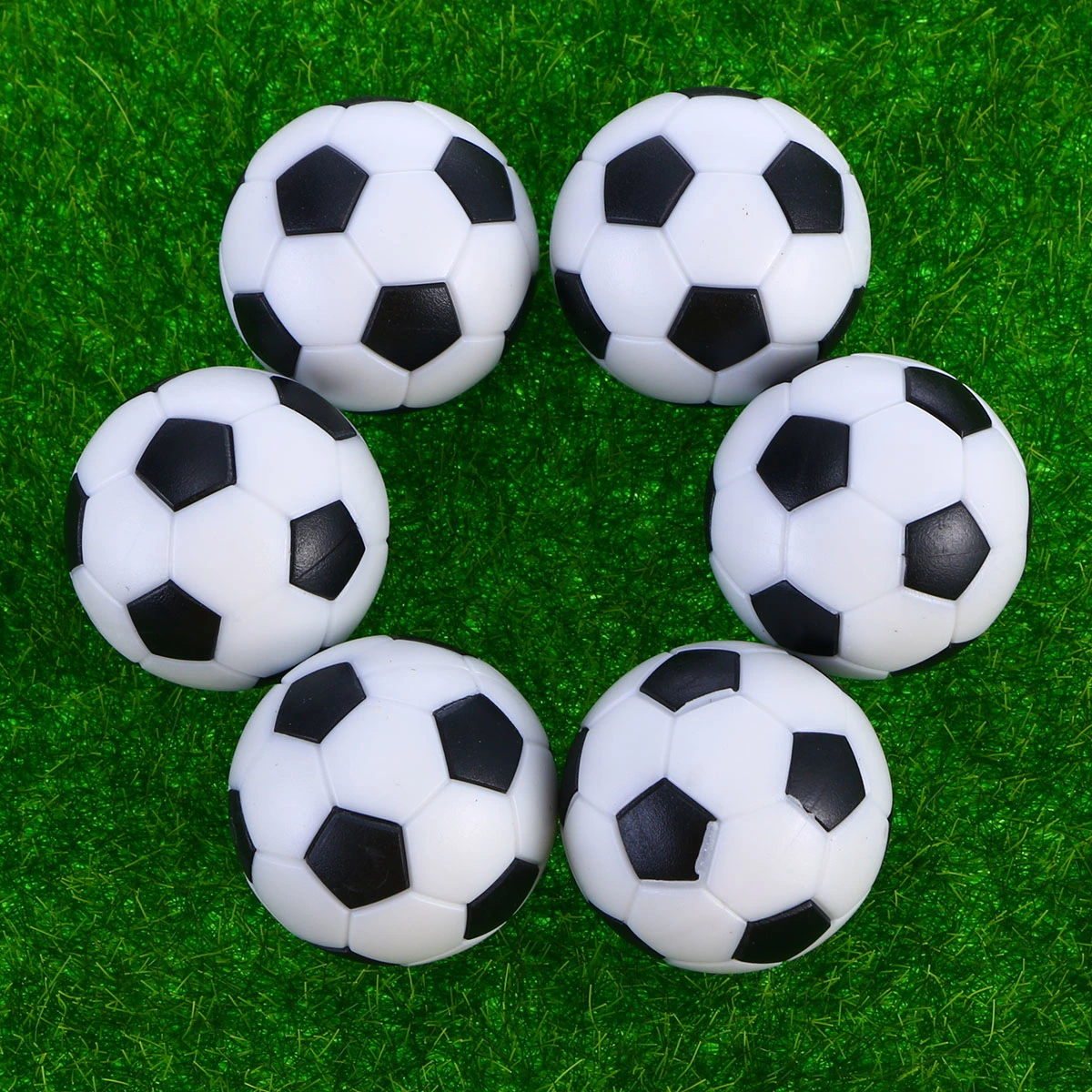 6PCS 32mm Table Football Balls Black/White Ball