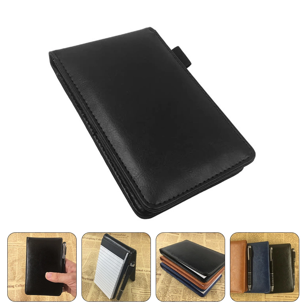 Business A7 Notebook Thickened Office Notepad Time Management Notepad (Black)