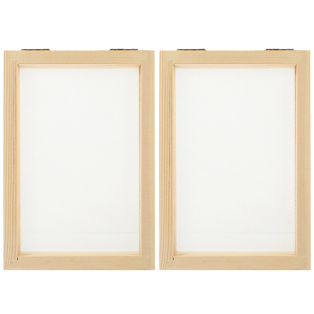 2Pcs Wooden Paper Making Frame DIY Paper Making Wood Frame DIY Frame Paper Making Screen