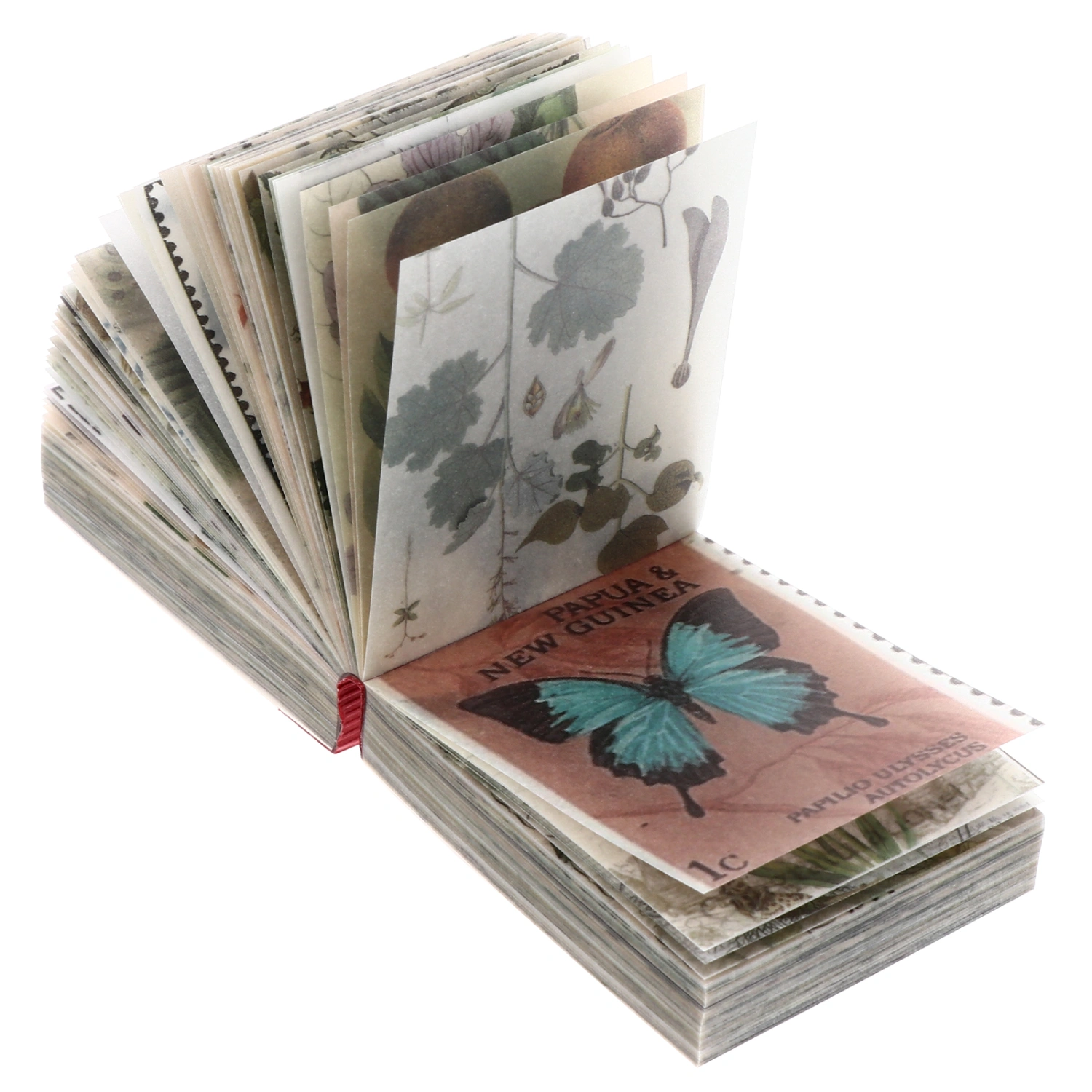 1 Book Vintage Paper Decorative DIY Scrapbooking Retro Material Paper(365 sheets)