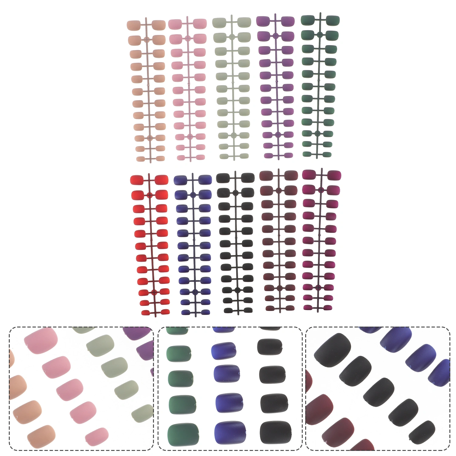 240pcs Press on Nails Short False Nail Detachable Fake Nails Nail Art Accessory
