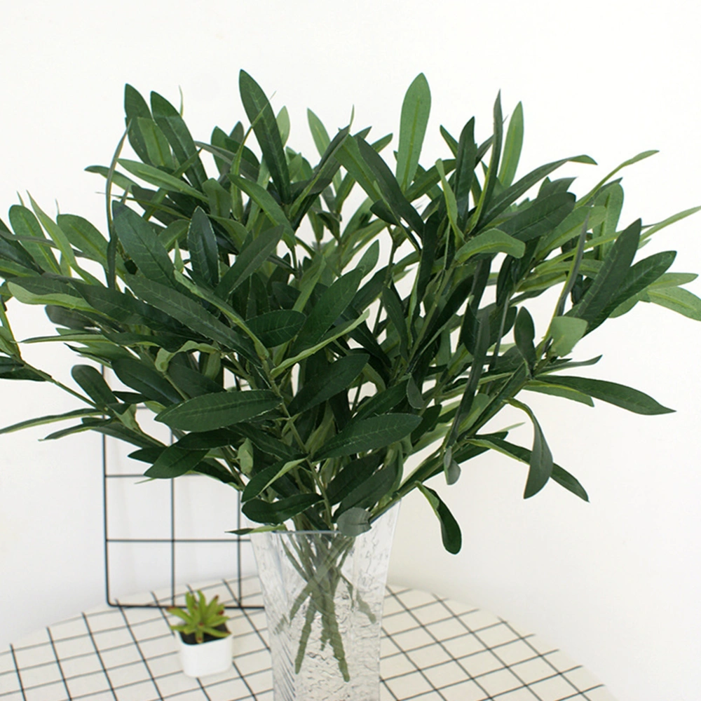 1Pc Simulation Olive Leaves Decoration Fake Plant Flower Arrangement Supplies