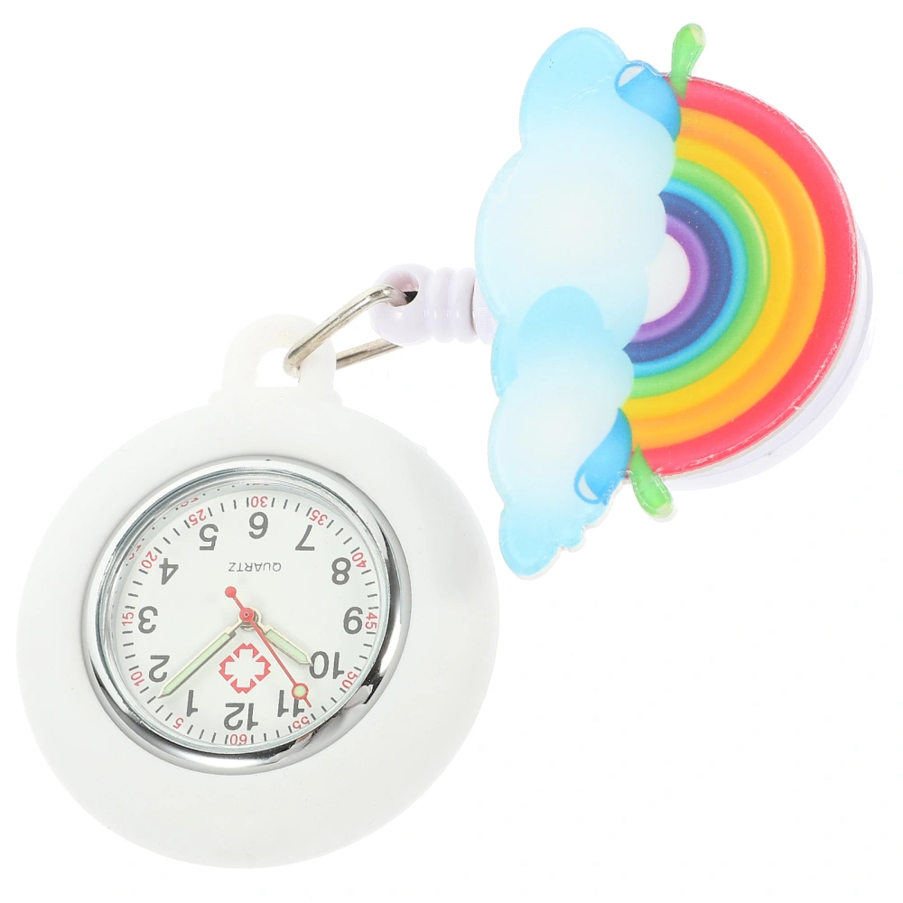 Retractable Rainbow Badge Watch Portable Nurse Watch Gift for Girls Women