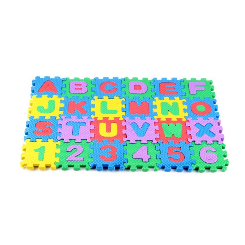 36PCS Number Alphabet Mat Puzzle Floor Mat Carpet Bedroom Mat Educational Toys EVA Pad