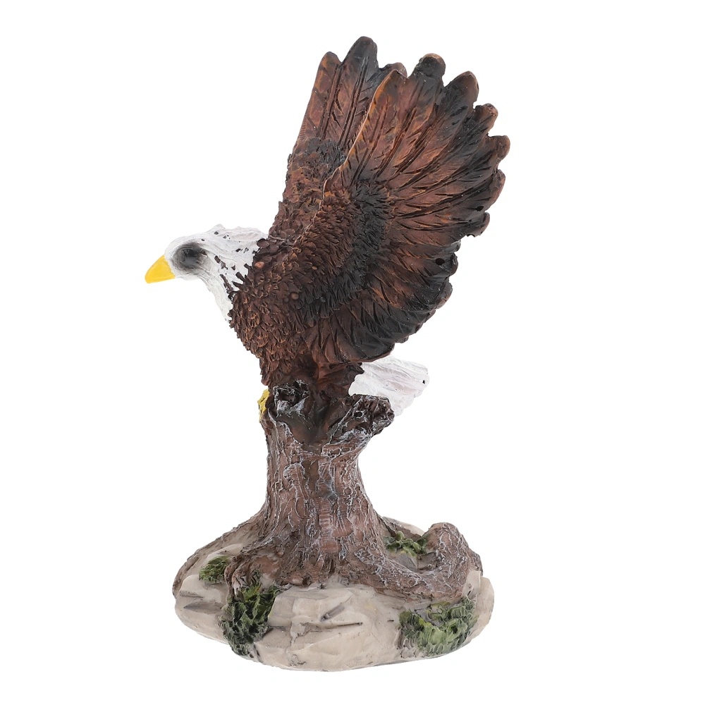 Garden Eagle Figurine Outdoor Courtyard Decoration Vivid Resin Art Ornament