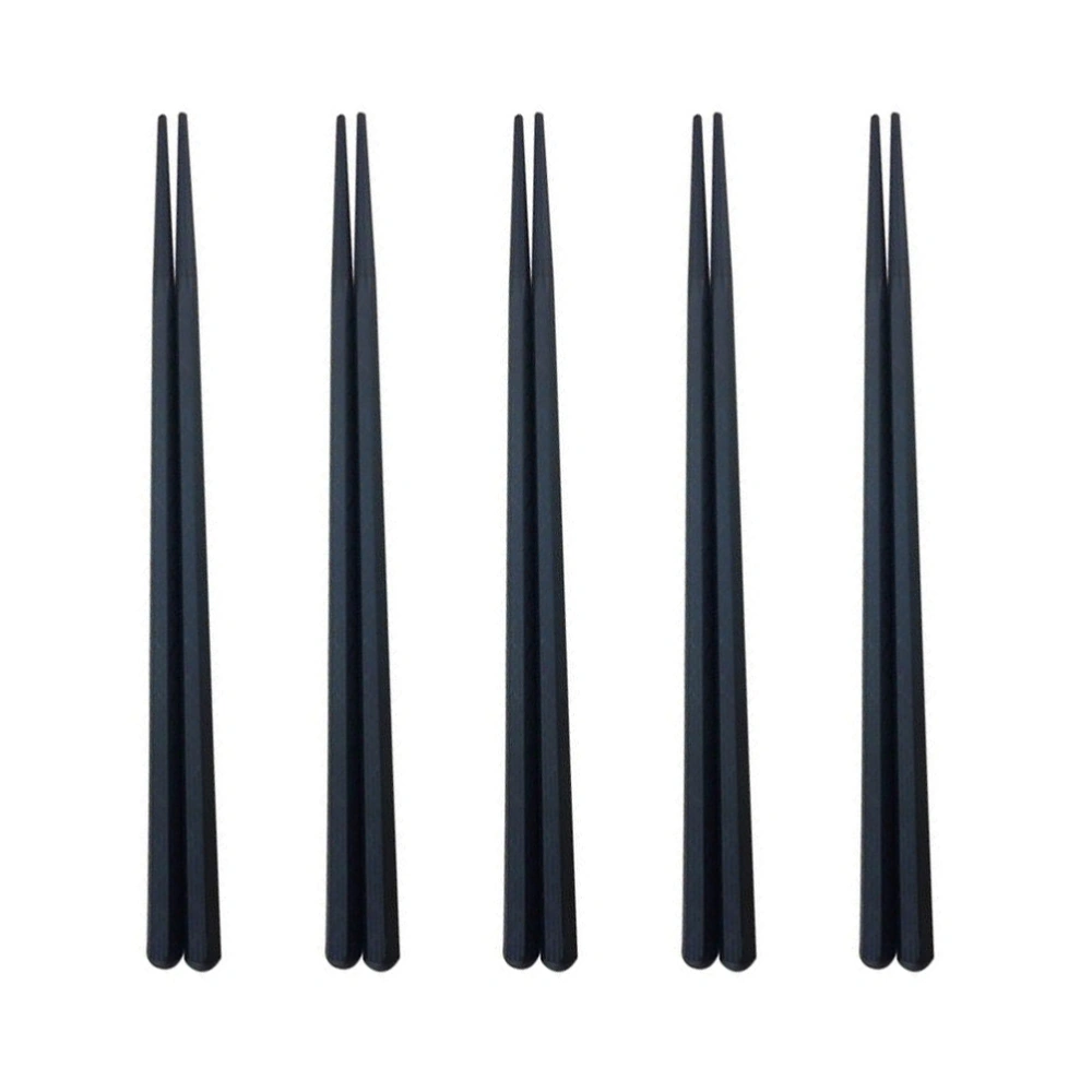 5 Pairs Hexagon Chopsticks Practical Anti-scalding Sushi Chopsticks Tableware for Home Restaurant