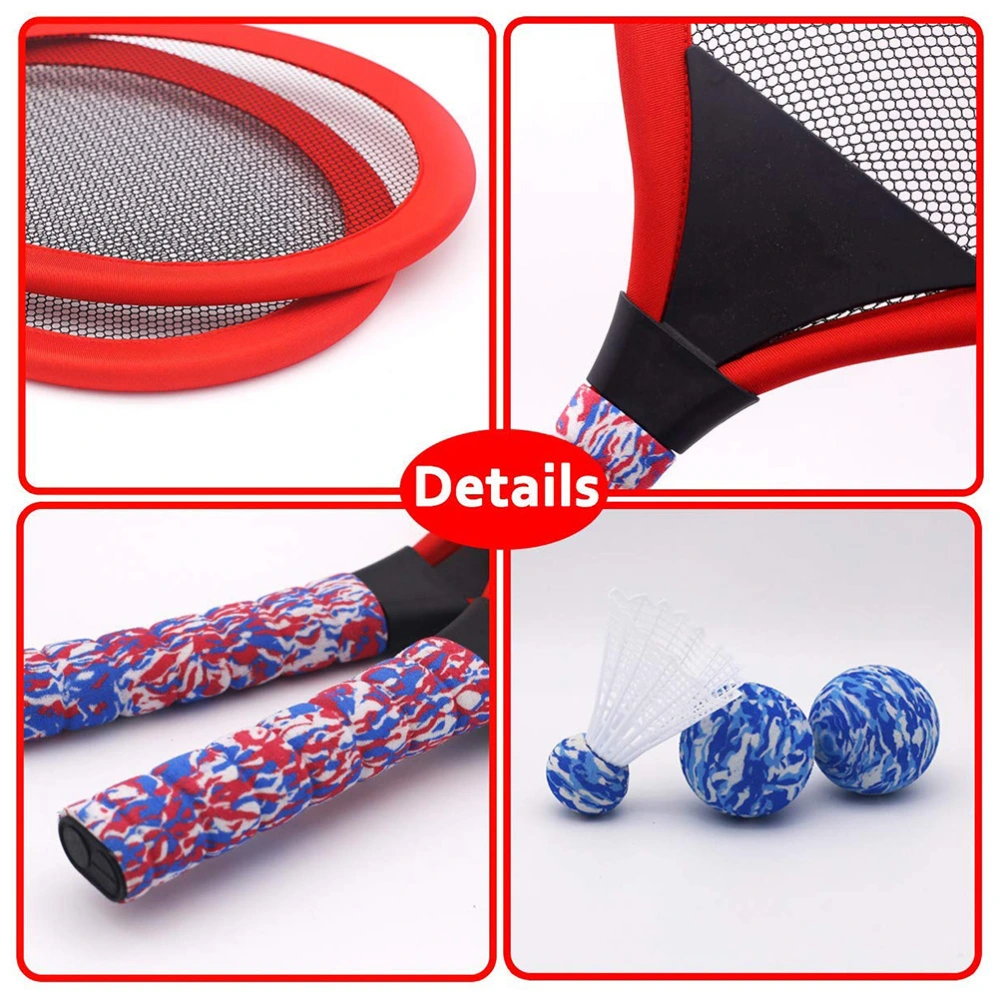 1 Pair Children Tennis Badminton Racket Kids Palying Badminton Parent-Child Educational Game Props for Kindergarten Primary School Outdoor (Red)