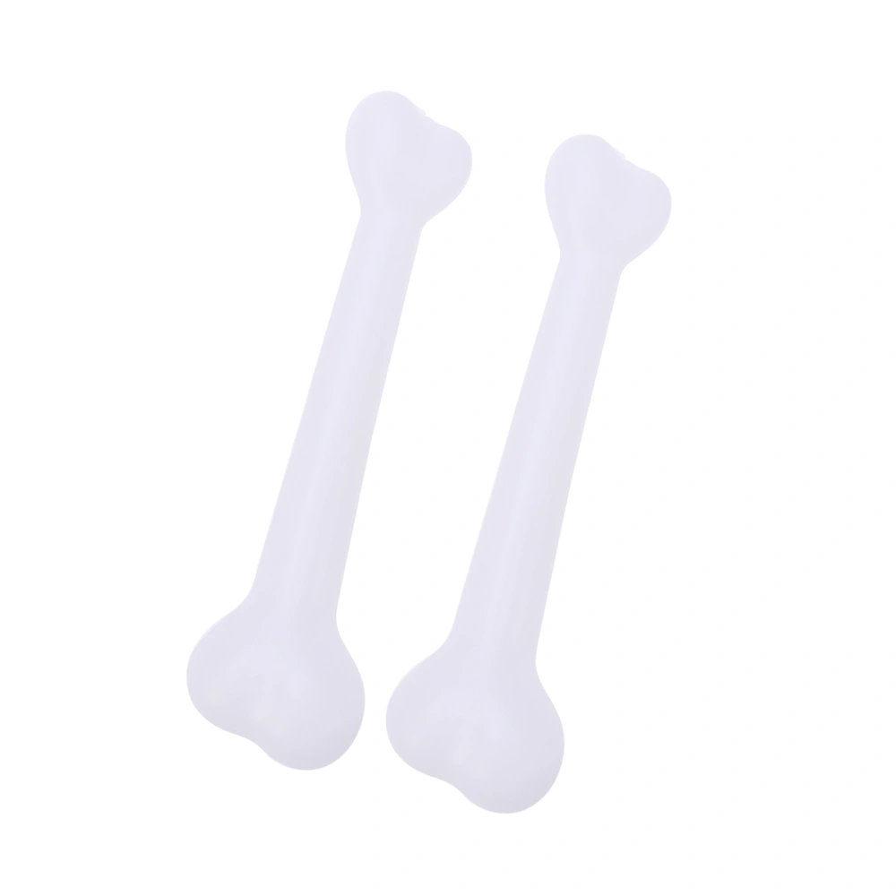 2 Pcs Halloween Plastic Simulation Savage Small Bones Spoof Props for Secret Room Bar Decoration Medium Size White