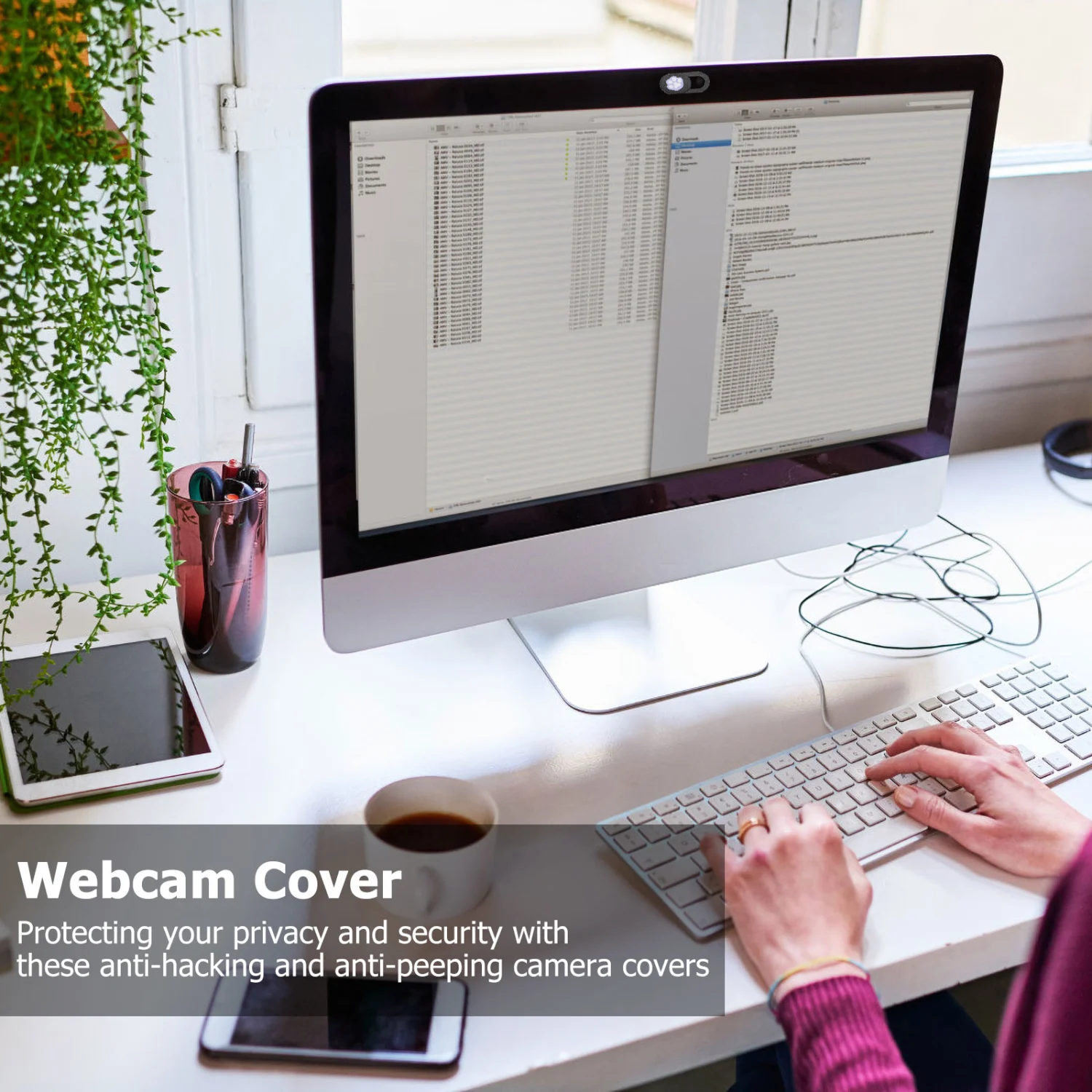 6 PCS Webcam Cover Slide Anti-hacking Webcam Cover Paw Pattern Camera Blocker