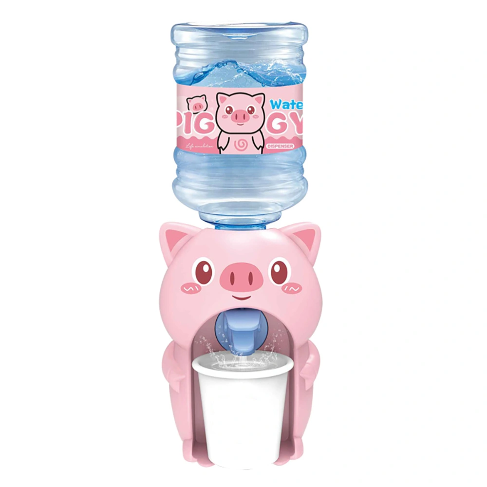 1Pc Children Mini Water Dispenser Toy Lovely Cartoon Water Fountain Toy (Pink)