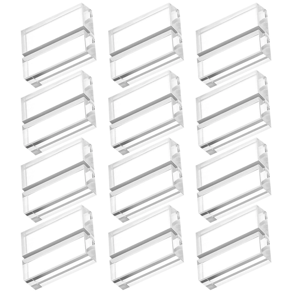 12 pcs Acrylic Card Display Stand Clear Acrylic Table Number Stands for Wedding