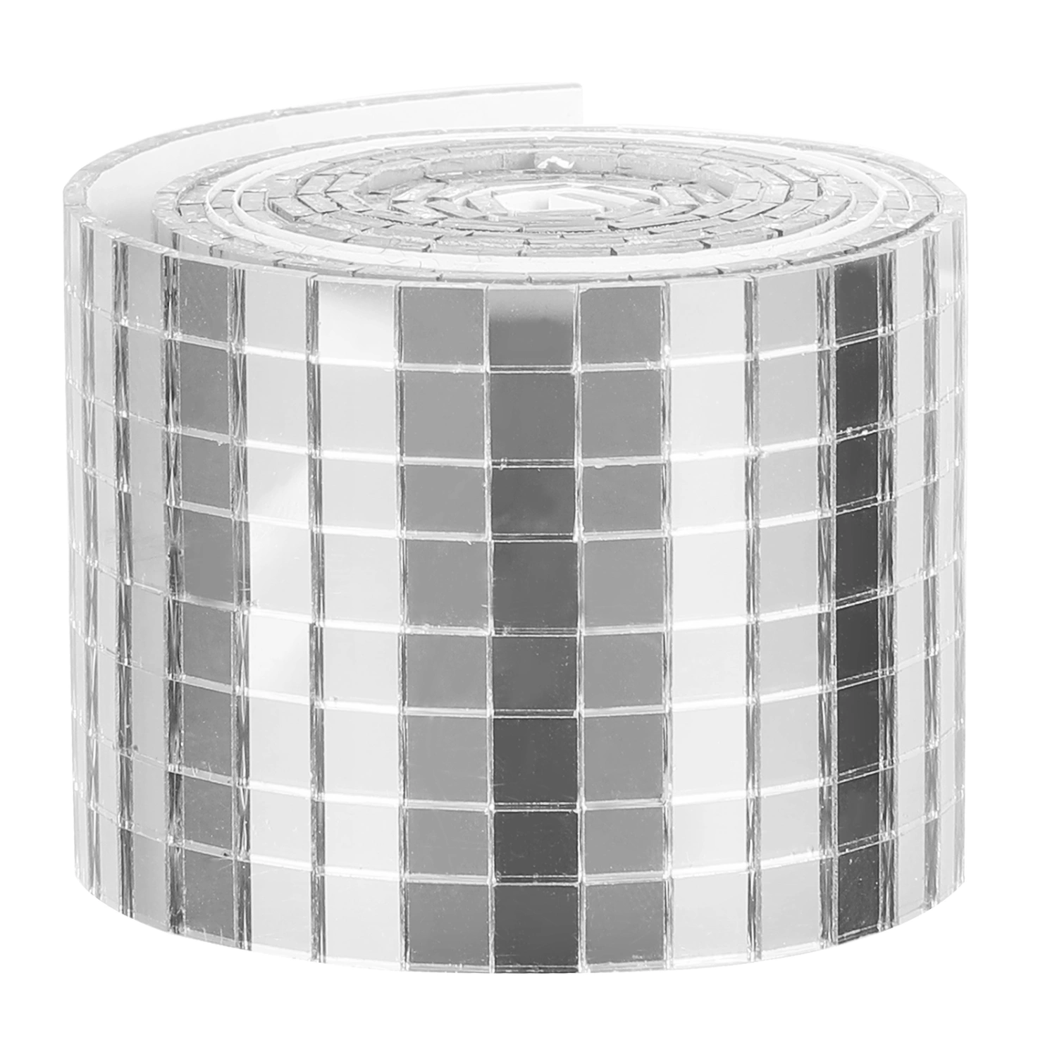 1 Roll Self-adhesive Glass Mini Square Mirror Mosaic Sticker Mosaic Wall Sticker