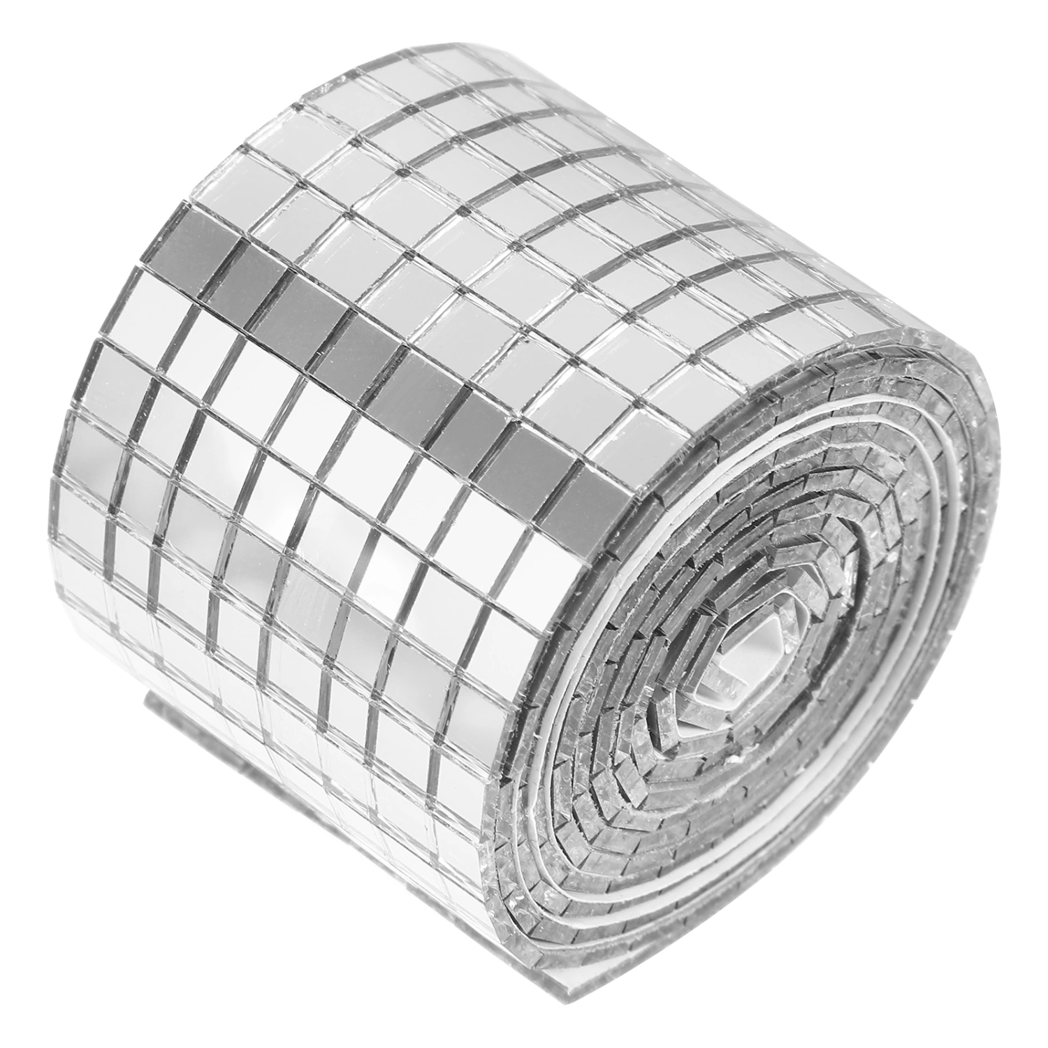 1 Roll Self-adhesive Glass Mini Square Mirror Mosaic Sticker Mosaic Wall Sticker