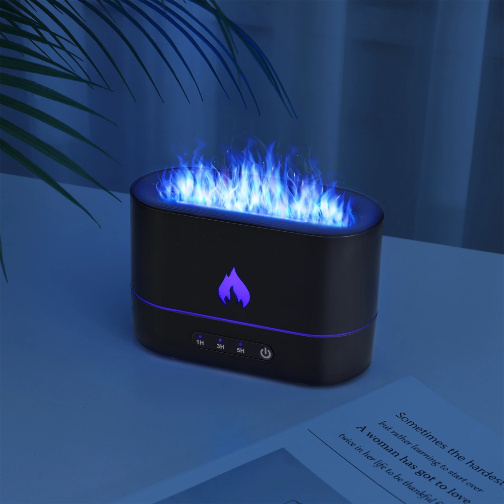 LED Light Flame Humidifier Essential Oil Diffuser Noiseless Bedroom Mist Humidifier Aroma Diffuser Timer Humidifier