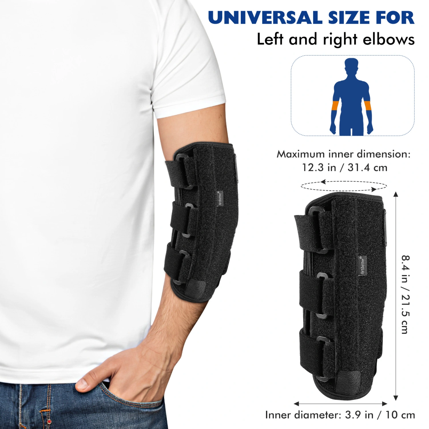 Artibetter Elbow Brace Splint Support Stabilizer Brace for Cubital Tunnel Syndromean Ulnar Nerve Women Men