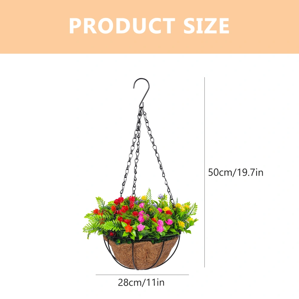 Artificial Hanging Basket With Flower Outdoor Hanging Basket Fake Hanging Plant