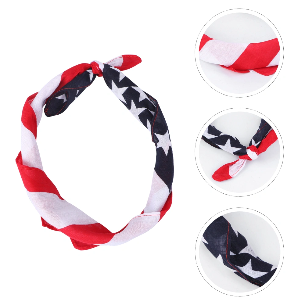 Cloth Scarf Kerchief Square Shaped National Flag Printed Scarf Neck Hood Hair Band