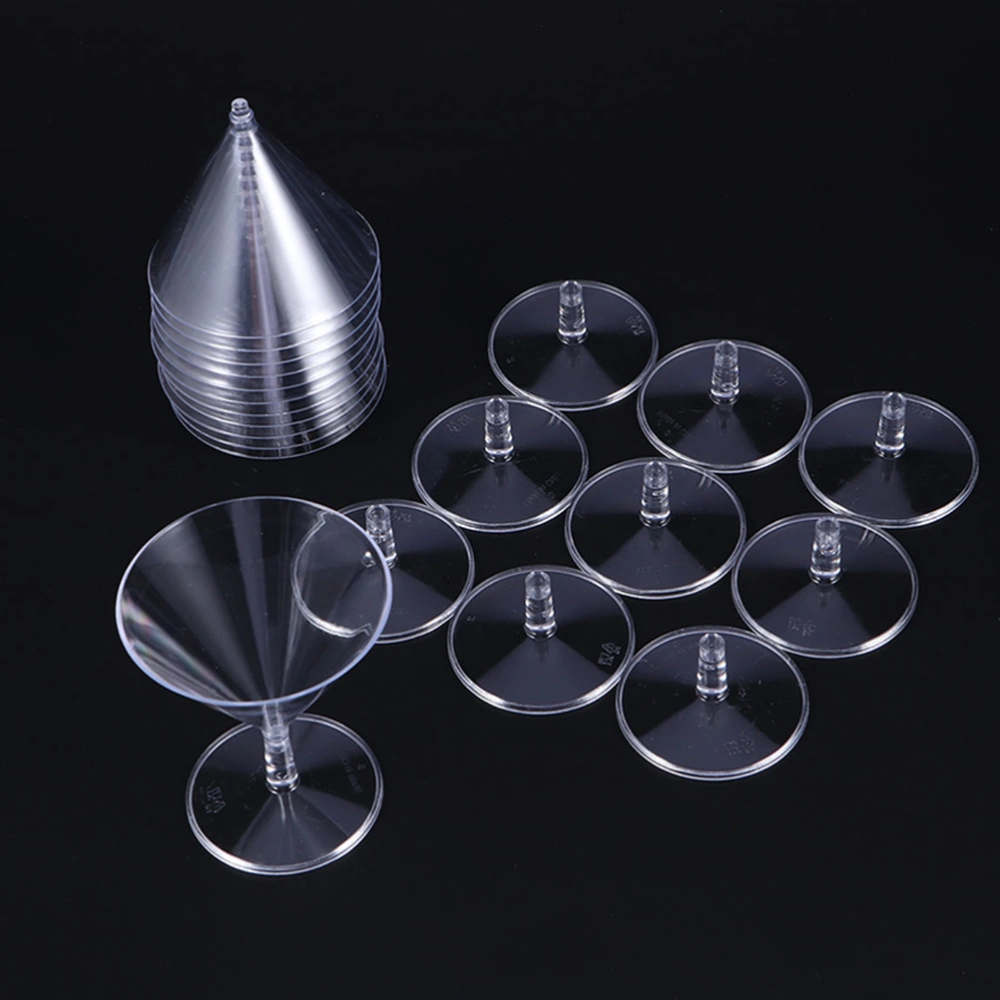 10pcs Plastic Cocktail Glasses Wine Cup Champagne Glasses Martini Glasses Whiskey Cup