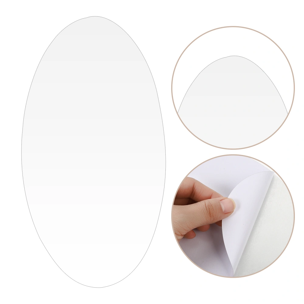 2pcs Mirror Stickers Home Wall Decals Bedroom Bathroom Self-adhesive Stickers