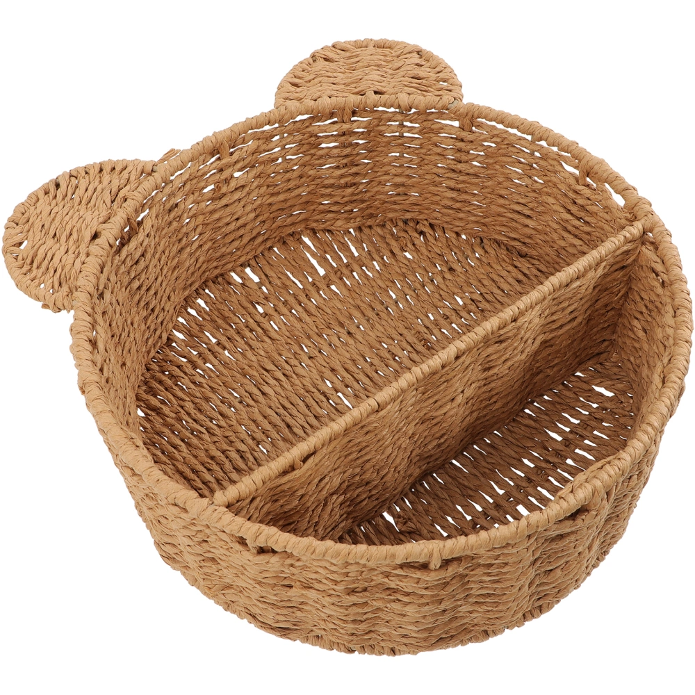 Woven Wall Shelf Bathroom Floating Woven Wall Shelf Woven Basket Rack for Living Room