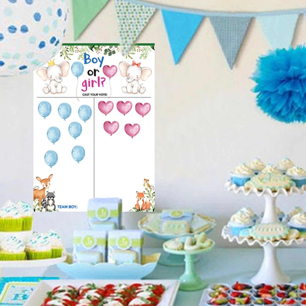 1 Set Baby Gender Reveal Party Poster Baby Shower Decoration Baby Gender Game