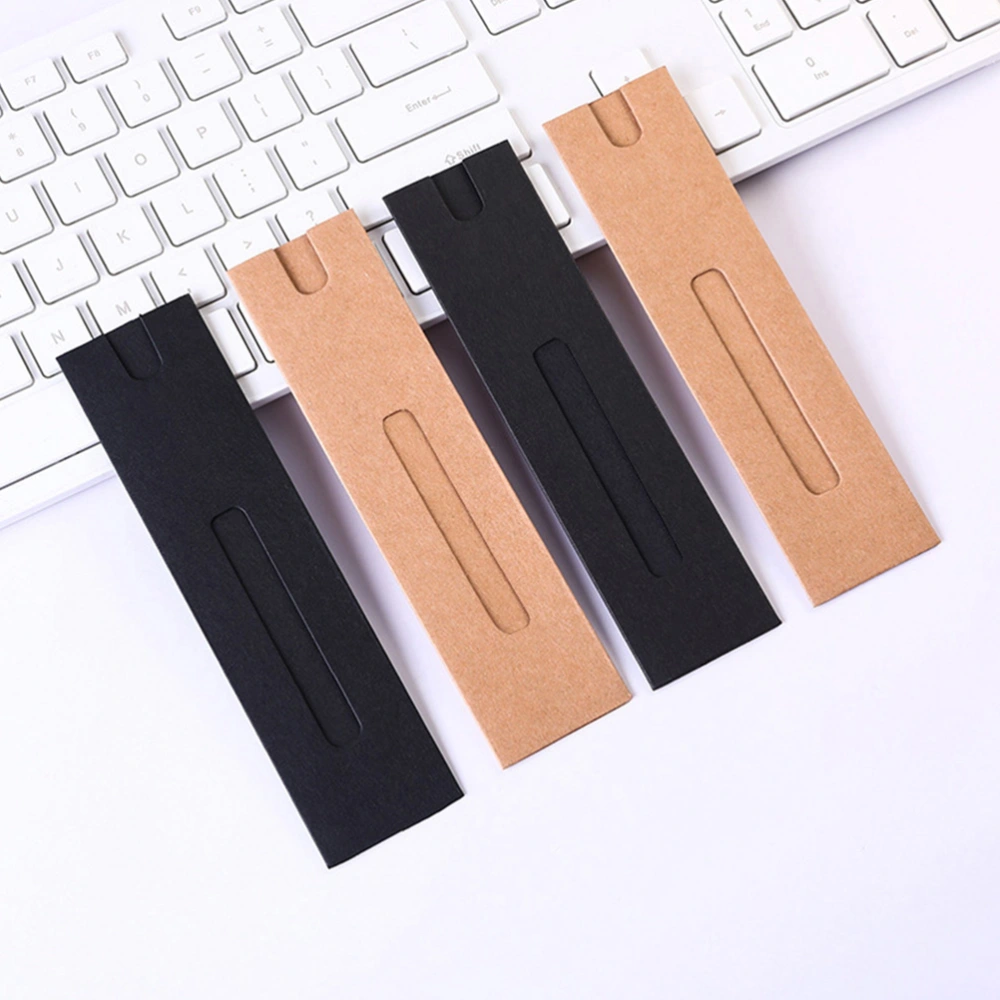 40Pcs Kraft Paper Pen Sleeves Single Pen Paper Tube Gift Pen Protective Holder