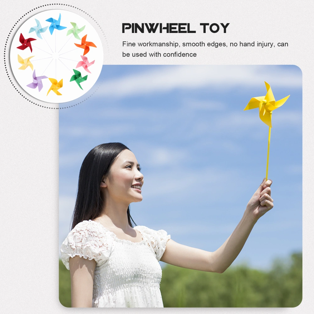 12pcs Children Pinwheels Kit DIY Pinwheels Kit Graffiti Windmill Toy Children Craft Toy for Gift