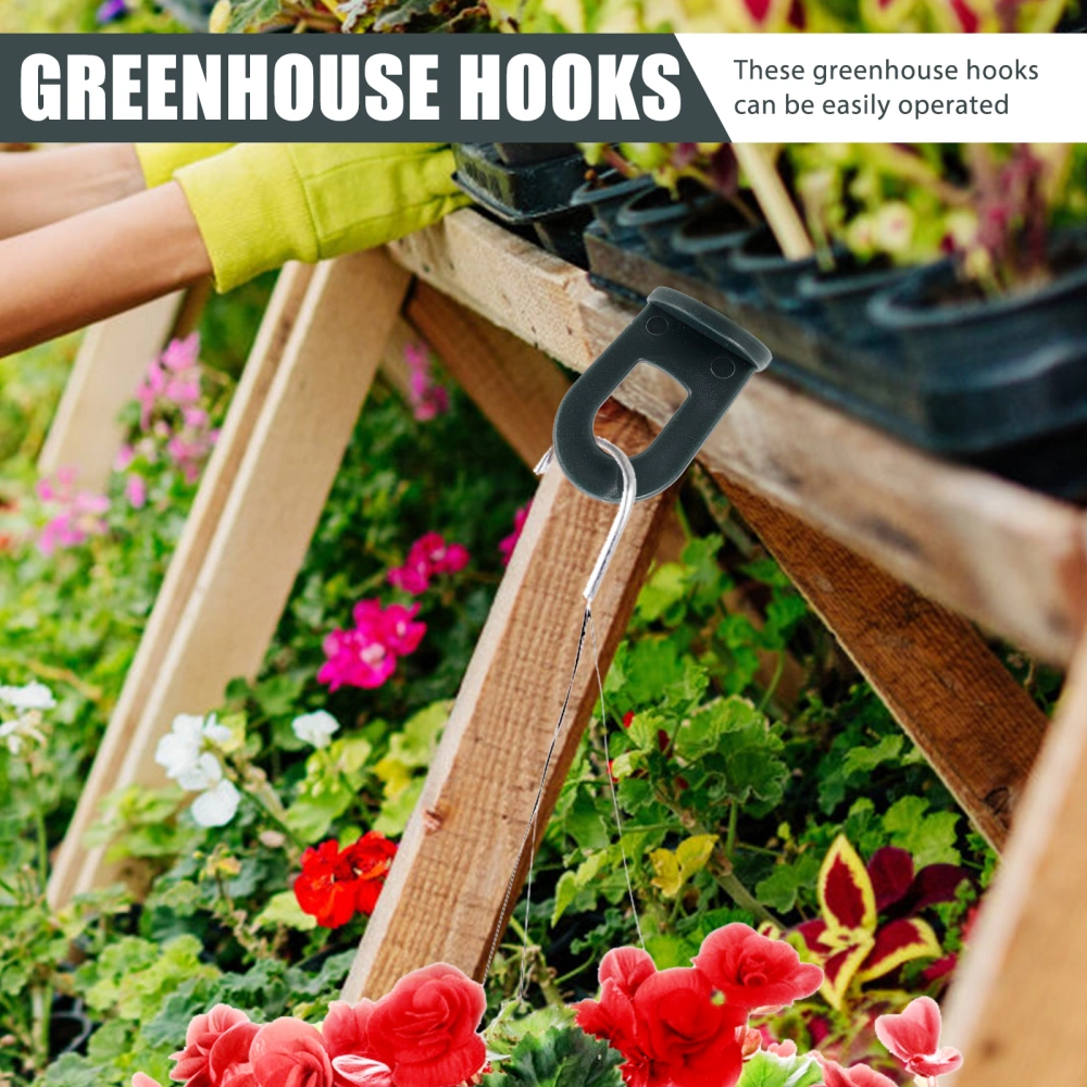 50pcs Greenhouse Hooks Plastic Greenhouse Hooks Plant Flower Hanger Hanging Clips