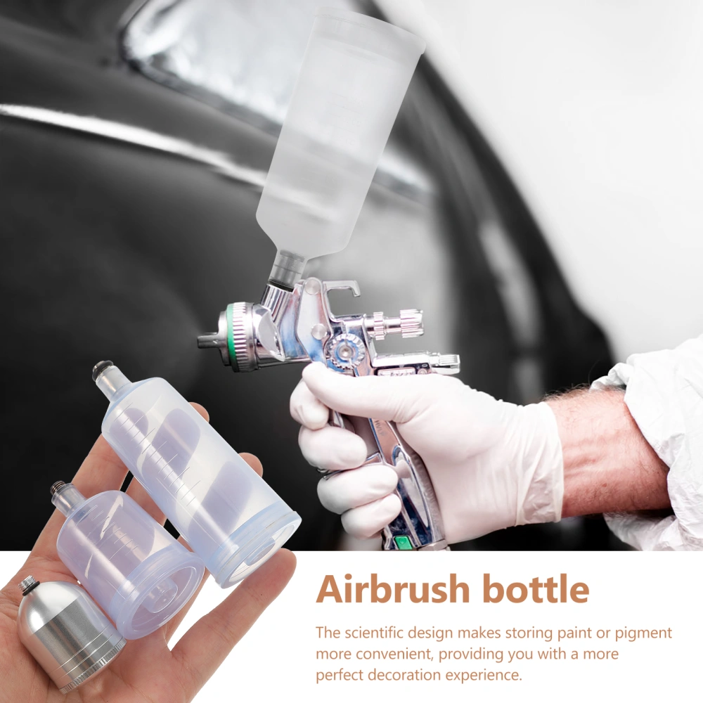 3pcs Glass Paint Bottles Airbrush Paint Storage Bottles Dispensing Bottles