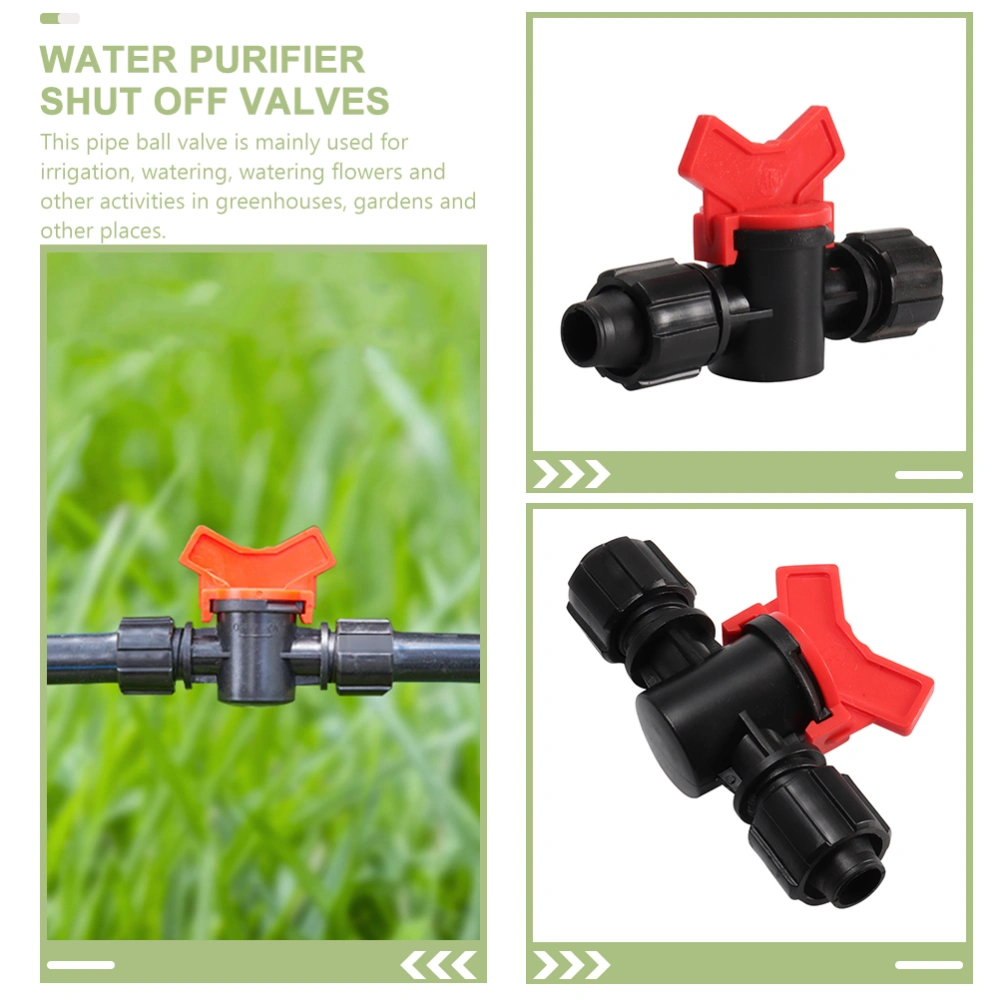 5pcs Ball Valve 2 Ways Water Shut Off Valve Irrigation Pipe Fitting System Valve