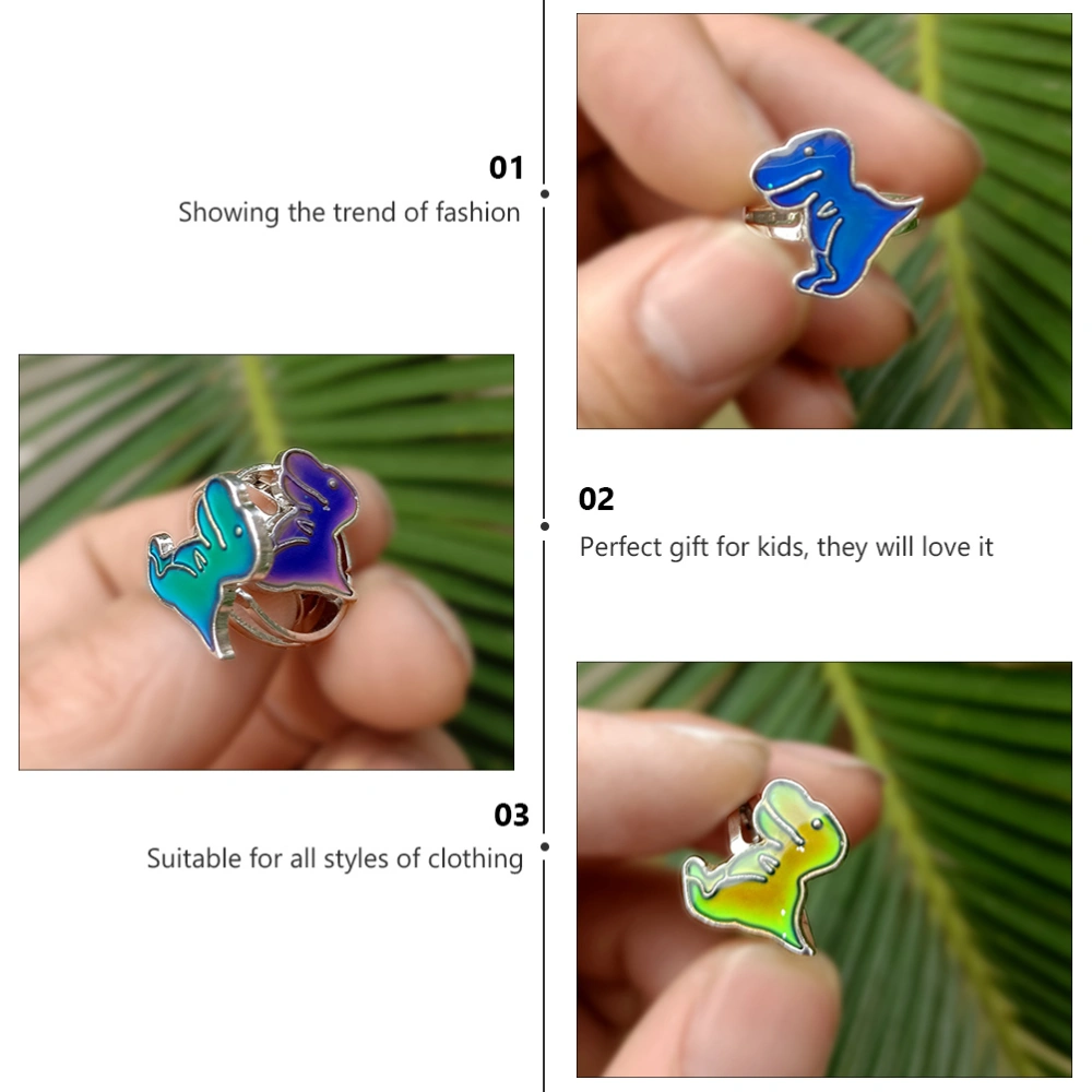 3Pcs Children Finger Rings Chic Temperature Finger Rings Dinosaur Finger Rings