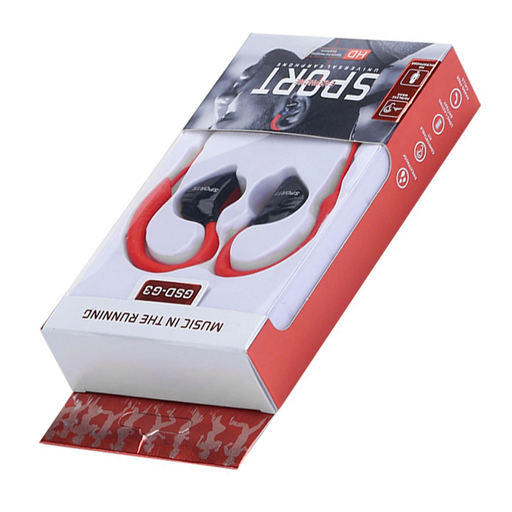 1 Pair Wired Earbuds Waterproof Ear Hanging Headset Sports Cellphone Headphone
