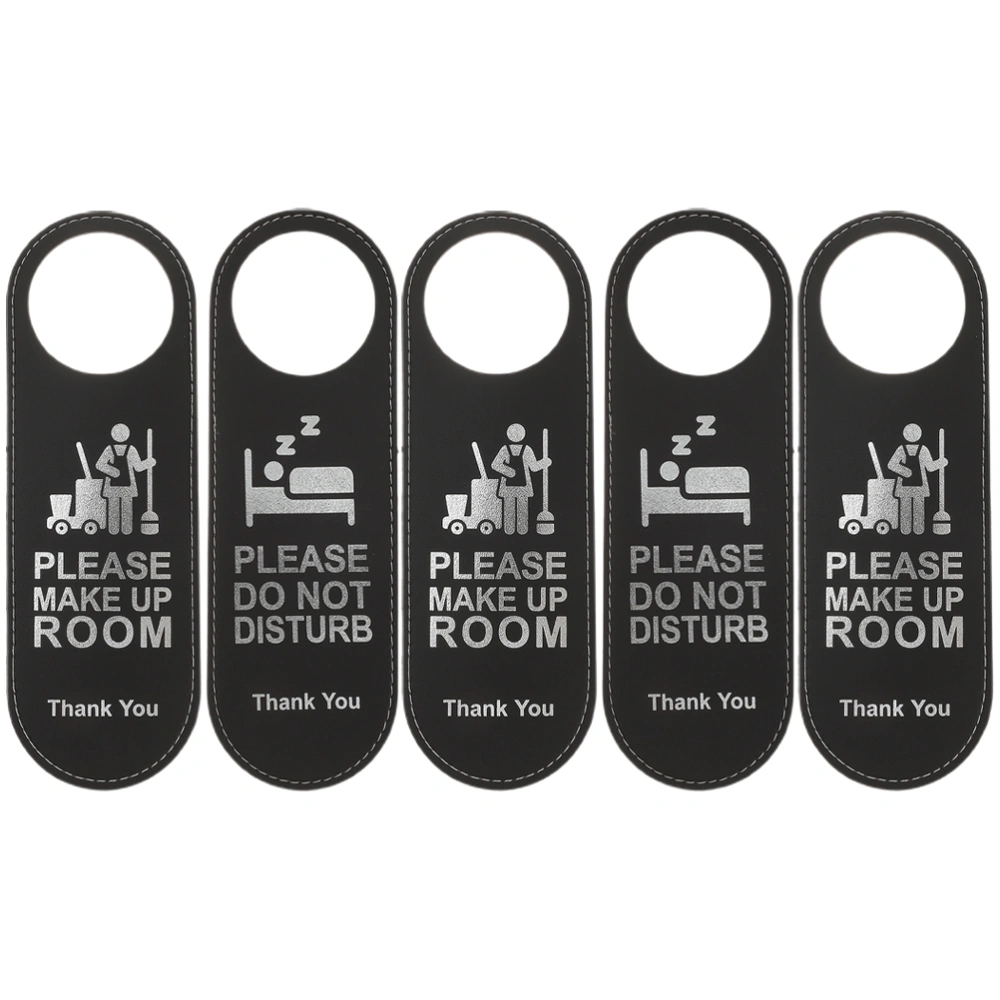 5Pcs Please Do Not Disturb Door Sign Double-Sided Door Knob Sign Please Make Up Room Sign