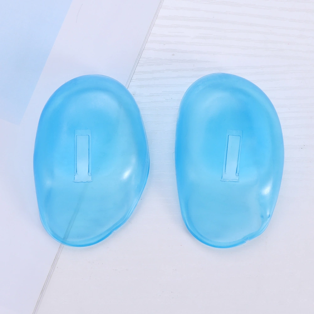 1 Pair Ear Protection Tool Silicone Ear Shield Ear Protector Cover for Hair Salon Dye Hair (Sky Blue)