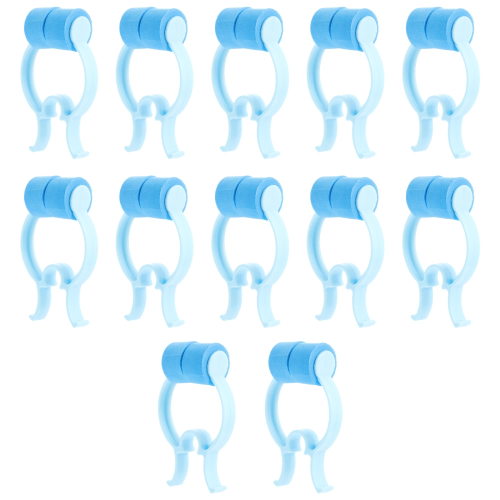 1 Set 12Pcs Stop Nosebleeds Clips Epistaxis Care Nosebleed Stoppers (Sky-blue)