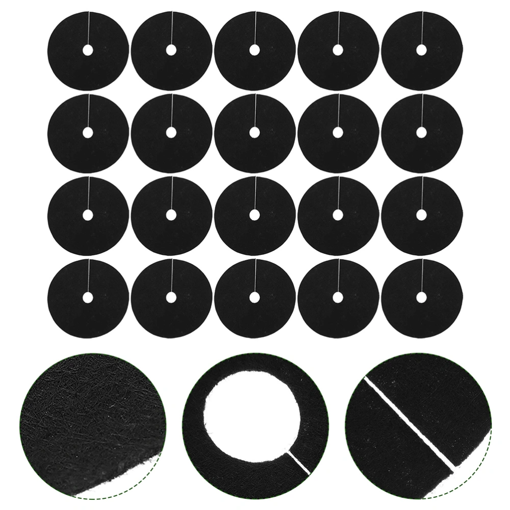 40pcs Nonwovens Tree Mulch Rings Tree Protector Mats Round Plant Covers