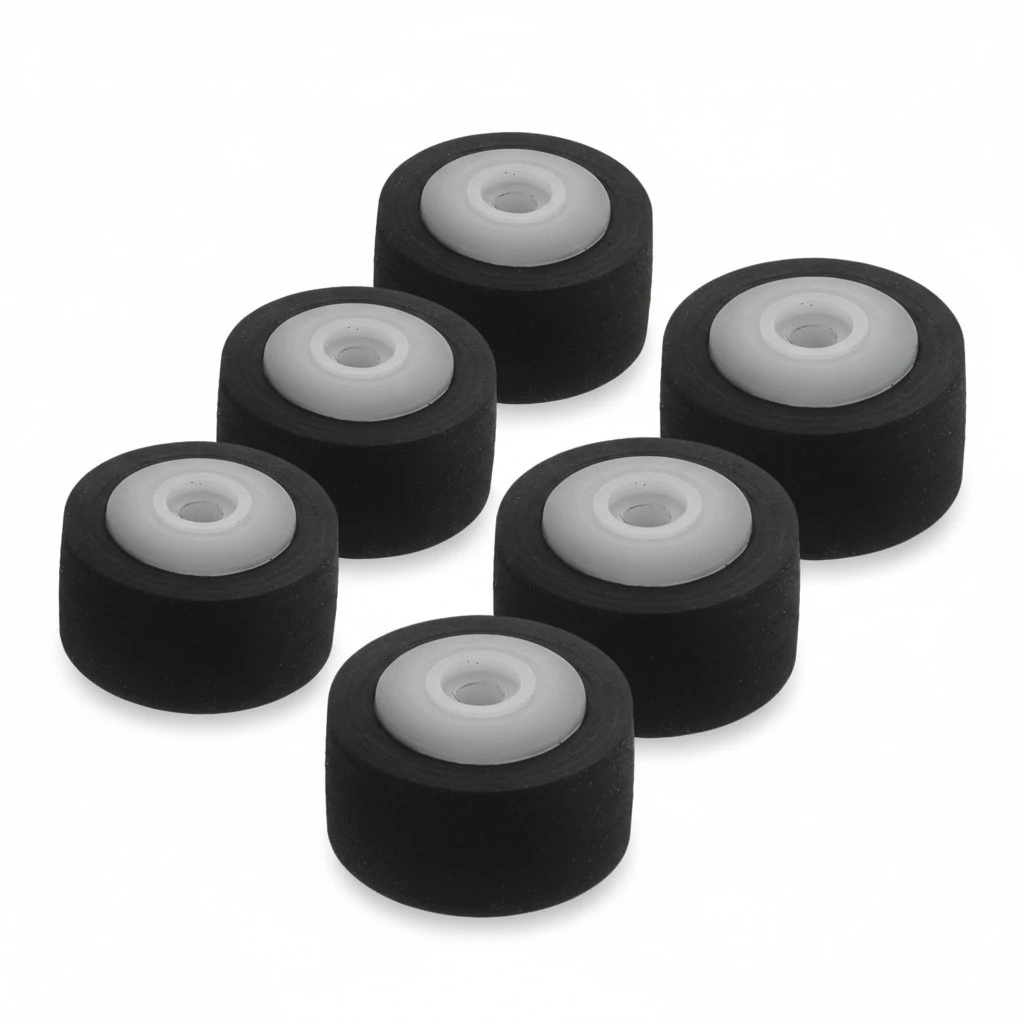 6pcs Wheel Belt Pulley Plastic Pressure Recorder Cassette Deck Pinch Roller for Tape Stereo Player