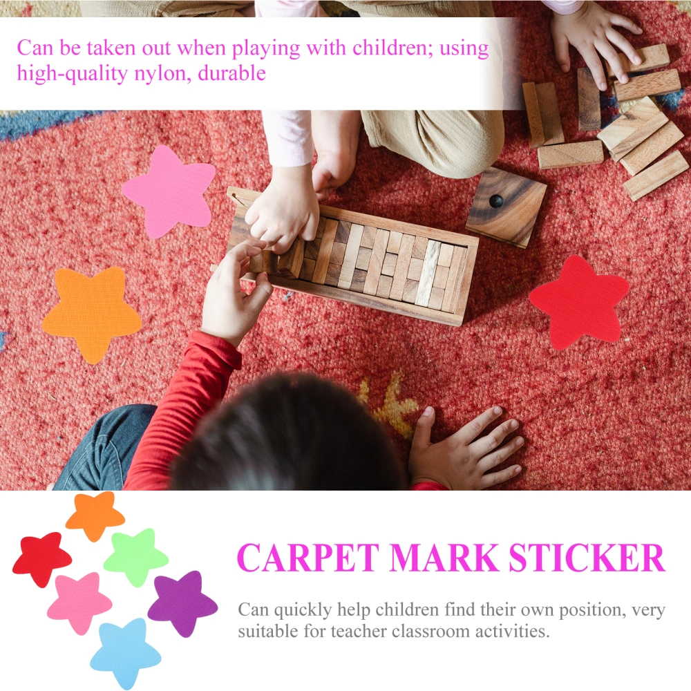 30pcs Color Carpet Mark Sticker Star Children's Game Education Puzzle Mark Sticker