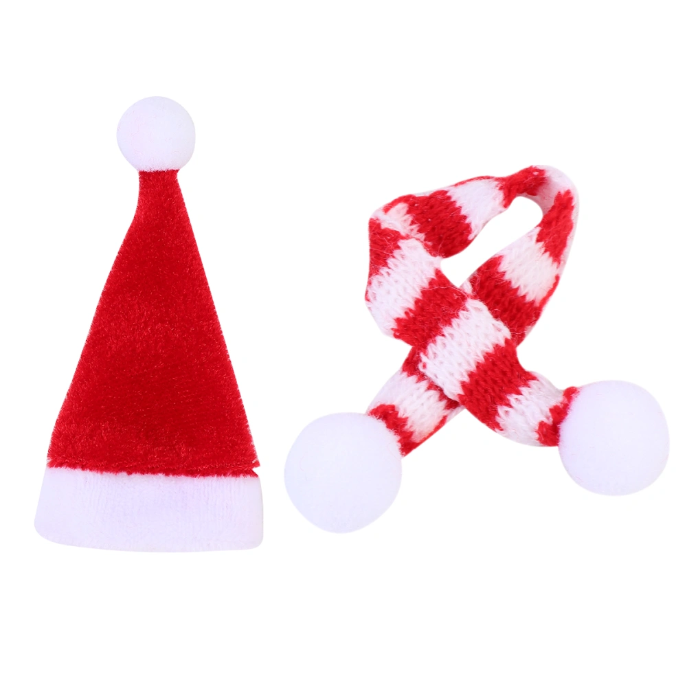 20pcs Lovely Knitted Decor Christmas Ornament Mini Christmas Craft for Dolls