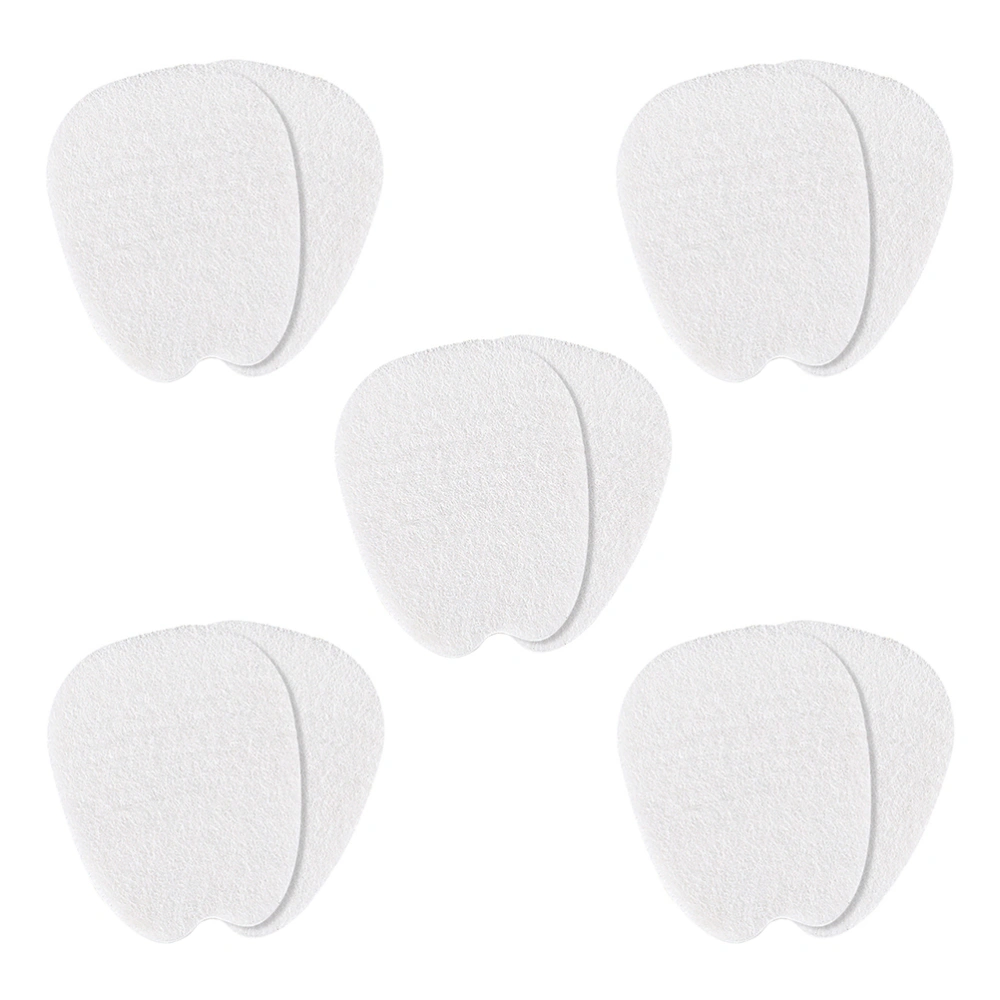 5 Pairs Multipurpose Felt Forefoot Pads High Heel Inserts Foot Cushions (White)