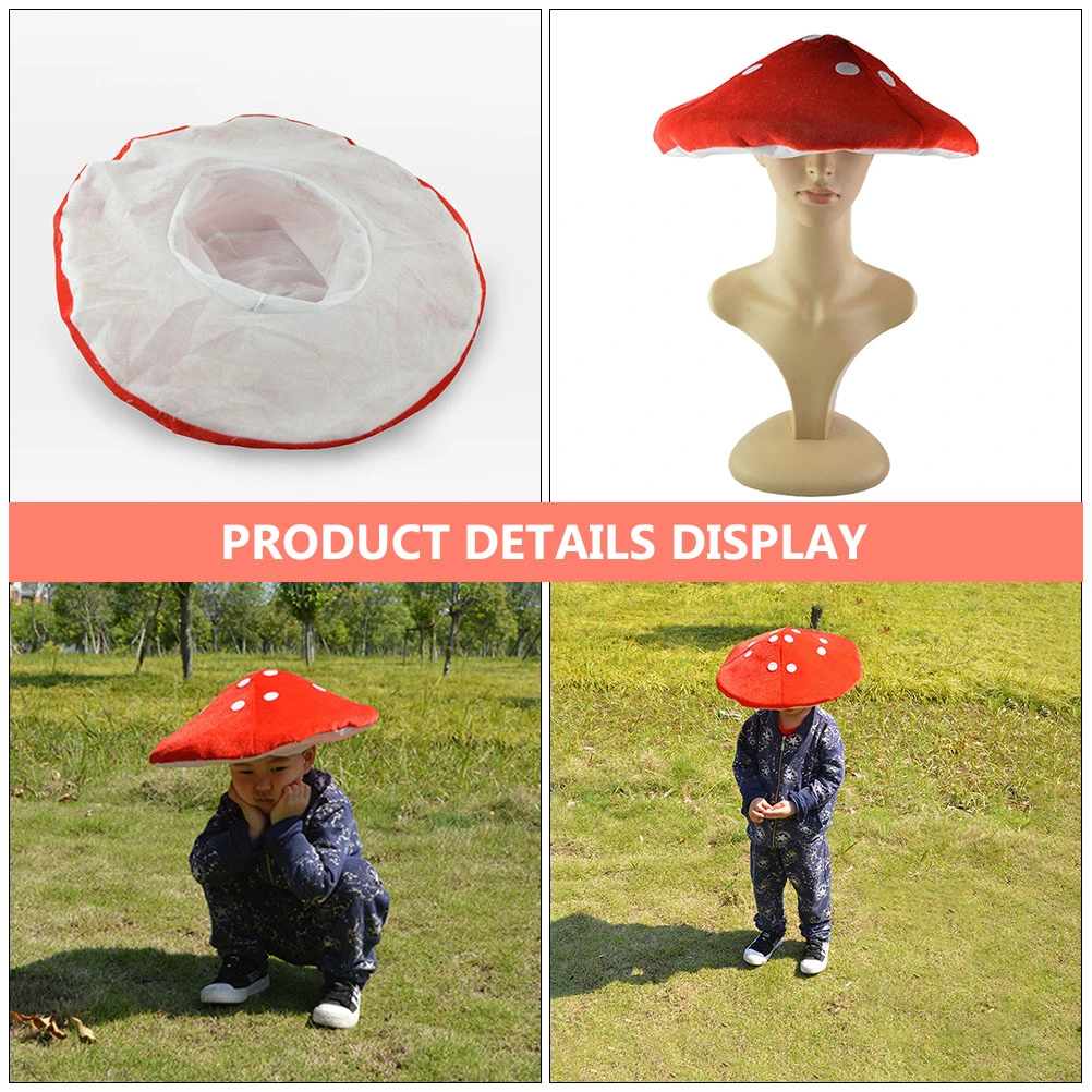 2pcs Mushroom Hats Children Mushroom Hats Costume Party Hat Funny Decor Hat