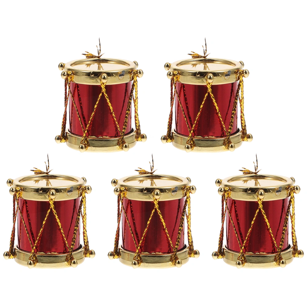 5 Pcs Miniature Drum Model Decor Doll House Decor Musical Instrument Mini House Decor