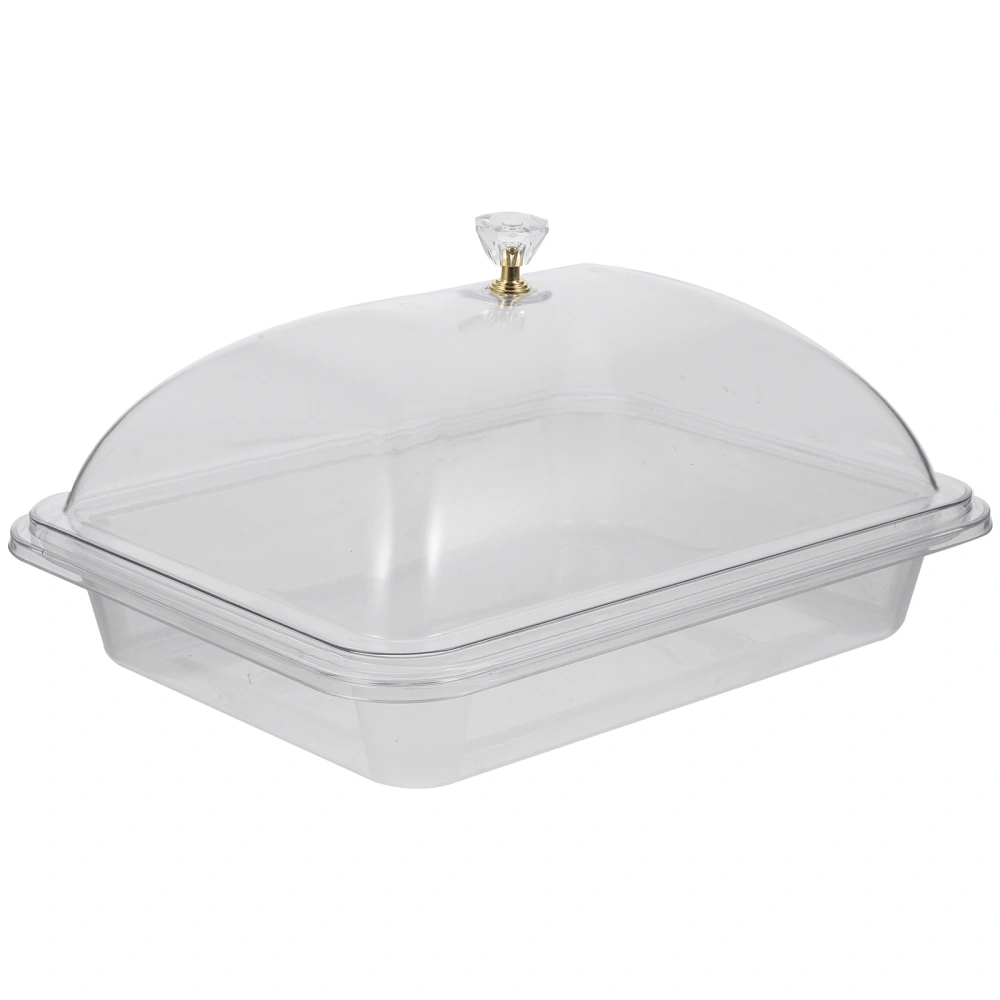 Household Serving Tray Multi-function Dessert Tray Transparent Fruit Tray Dinner Accessory