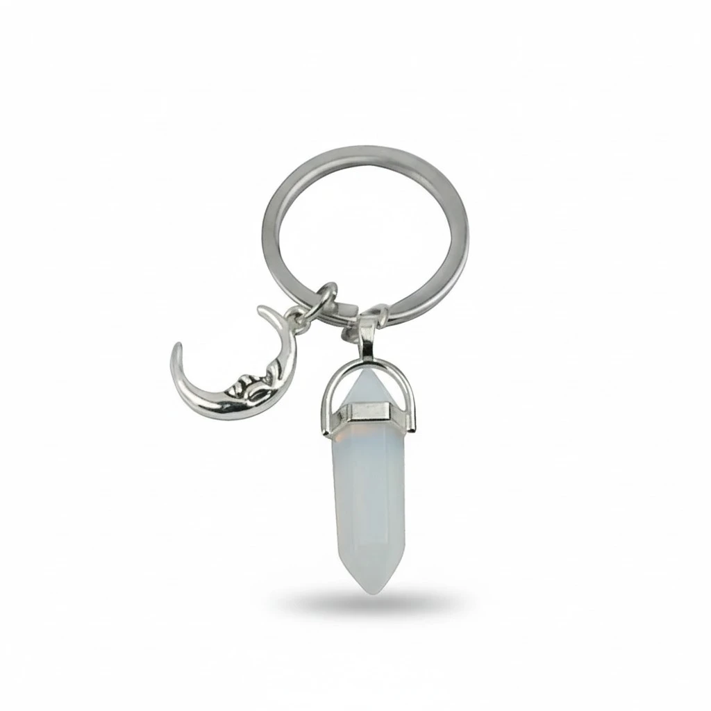 2pcs Exquisite Keychains Key Rings Metal Keychains Sun Moon Shaped Keychains